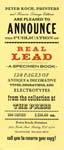 Announcement for <i>Real Lead</i>.